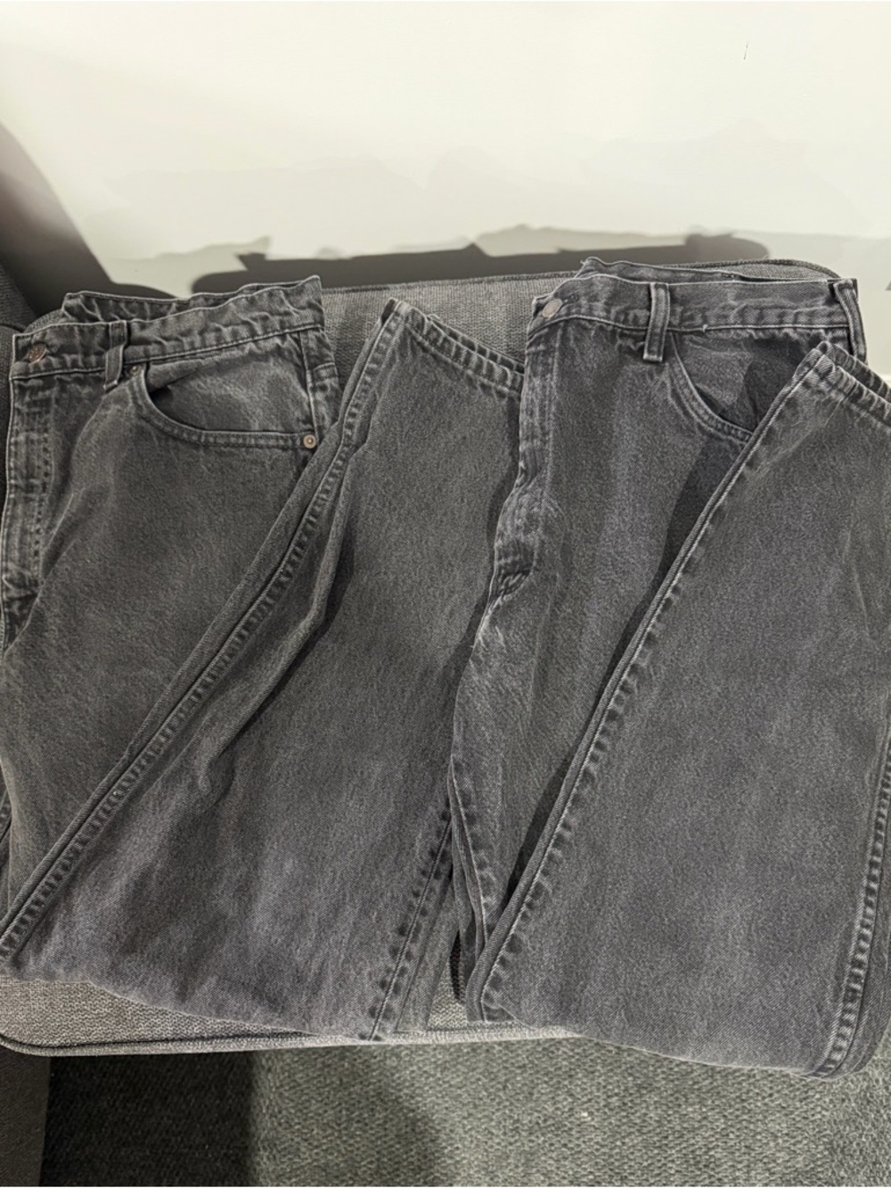 Men's Washed Black Denim Jeans